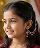 Ribbon candy Pearl Detailed & Kundan Embellished Sahara Earrings - Pink