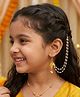 Ribbon candy Pearl Detailed & Kundan Embellished Sahara Earrings - Yellow
