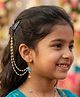 Ribbon candy Pearl Detailed & Kundan Embellished Sahara Earrings - Light blue