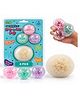 Scoobies Bing-a-fetti Balls: 3 Bingsu Bead Squishy Balls + 1 Large Puffer Sensory Ball (Set of 4) (Pink, Purple, Green & White) Stress Relief & Sensory Play
