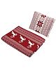 Wobbly Walk Cotton Reversible Blanket With Pillow Animal Print - Red