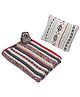 Wobbly Walk Cotton Reversible Blanket With Pillow & Toy  - Multi Colour