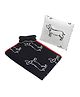 Wobbly Walk Cotton Reversible Blanket With Pillow & Toy - Black & White