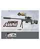 SANJARY Kids Toy Sniper Rifle Style Blaster with Scope and Bipod, Pretend Play Outdoor Adventure Gift color may vary