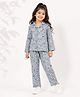 House of Raavi Cotton Woven Full Sleeves Panda Printed Coordinating Shirt & Pajama Night Suit - Grey