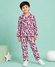House of Raavi Cotton Woven Full Sleeves Animals Printed Coordinating Shirt & Pajama Night Suit - Purple