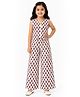 House of Raavi Cotton Woven Sleeveless Floral Motif Printed Coordinating Top & Pants Set - White