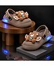 NEW STEPS Angel Bear Applique Detailed Slingback LED Clogs - Brown