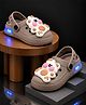 NEW STEPS Cute Bear Applique Detailed Slingback LED Clogs -