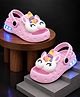 NEW STEPS Eyes Applique Detailed Slingback LED Clogs - Pink