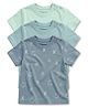 Cocoon Care Bamboo Knit Pack Of 3 Solid & Sea Life Printed Tees - Grey Mint & Sea Green