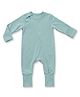 Cocoon Care Bamboo Knit Full Sleeves Solid Romper - Blue