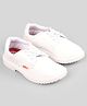 BATA Solid Colour Lace Ups Flat School Shoes -White