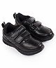 BATA Solid Colour Velcro Closure School Shoes -Black