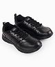 BATA Solid Colour Lace Ups Flat School Shoes -Black
