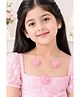 Daizy Floral Embellished Necklace - Light Pink