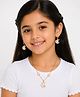 Daizy Bunny Pendant Embellished Jewellery Set - Golden