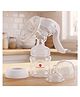 StarAndDaisy Manual Breast Pump for Baby Breastfeeding Hand Operated Breast Milk Pump with Soft Silicone Breast Shield Portable and Lightweight Breast Pump for Mothers White