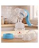 StarAndDaisy Manual Breast Pump for Baby Breastfeeding Hand Operated Breast Milk Pump with Soft Silicone Breast Shield Portable and Lightweight Breast Pump for Mothers Blue