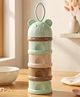 StarAndDaisy 4 Layer Milk Powder Dispenser for Baby Formula Stackable Baby Formula Container with Bear Lid and Carry Handle Portable Powder Storage Container for Feeding and Travel Green