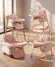StarAndDaisy Newborn Baby Eating Chair Portable Infant Seat Adjustable Folding Baby Dining Chair High Chair Baby Feeding Chair Rose Pink