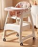 StarAndDaisy Premium Feeding Chair for Babies 6 Months to 3 Years High Chair for Baby with Premium Leather Cushion Pink Graffiti