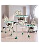 StarAndDaisy High Chair for Baby Baby Feeding Chair for 0 to 5 Years 4 in 1 Multifunctional High Chair with Wheels Height Adjustable Detachable Tray and 3 Point Safety Belt green Printed