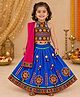 Banjara India Navaratri Theme Sleeveless Kutch Embroidered & Mirror Work Detailed Chaniya Choli With Dupatta Set - Blue