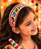 Little Tresses Navratri Theme Abstract Embroidered Hair Band - White