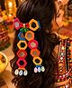 Little Tresses Mirror Work Embellished Hair Clip - Black