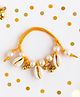 Little Tresses Navratri Theme Shell Embellished Beaded Bracelet - Yellow