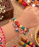 Little Tresses Navratri Theme Parrot Embellished Beaded Bracelet - Pink