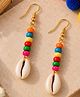 Little Tresses Navratri Theme Shell Embellished Beaded Earring - Multi Colour