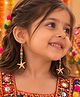 Little Tresses Navratri Theme Star Embellished Beaded Earring - Multi Colour