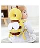 Muren Baby soft Cushion Head protector for Toddlers, Anti-fall Pillow with Adjustable Shoulder Strap suitable for young children's Honey Bee head protection-Yellow(Color and design may Vary)