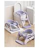 TINSY Potty Training Toilet Seat with Step Stool Ladder for Toddlers, PVC Cushioned Seat, Height Adjustable, Non-Slip Wide Step & Handles, Fits Most Standard & Elongated Toilets (Lavender)