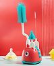 TINSY Baby Bottle Cleaning Brush with Holder| Bottle Cleaner for Feeding Bottles | Long Handle Cleaning Brush for Baby Bottles Nipples and Accessories | Red