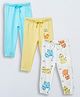 Pantaloons Baby Cotton Knit Pack Of 3 Solid & Tiger Printed Joggers - Multi Colour