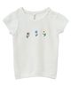 Pantaloons Baby Knit Half Sleeves Floral Embroidered Top - Off White
