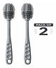 Chinmay Kids Baby Bottle Cleaning Brush Set - Multi Purpose Bottle, Nipple & Straw Cleaning Brush grey pack of 2
