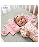 Bubzii Premium Organic Cotton Baby Bolster Safe Sleep Support Ideal Newborn Gift for Boys Girls Pink