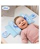 Bubzii Premium Organic Cotton Baby Bolster Safe Sleep Support Ideal Newborn Gift for Boys Girls Blue