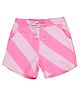Pantaloons Junior Cotton Knit Striped Shorts - Pink