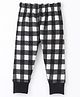 CrayonFlakes Polar Fleece Knit Checked Joggers - Black