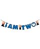 Party Propz Boss Baby Theme I Am Two Birthday Banner - Blue