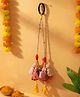 CHOKO Beads & Tassels Embellished Parandi - Beige & Multi Colour