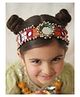CHOKO Abstract Embroidered Mirror & Ghungroo Embellished Hair Band - Multi Colour Silver