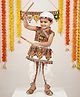 KID1 Navaratri Theme Sleeveless Kutch Style Embroidered Kedia Kurta Dhoti With Cap Costume Set - White