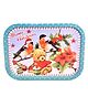 Quirky Monkey Metal Tray Bear Print - Blue White
