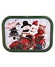 Quirky Monkey Metal Tray Bear Print - Green White